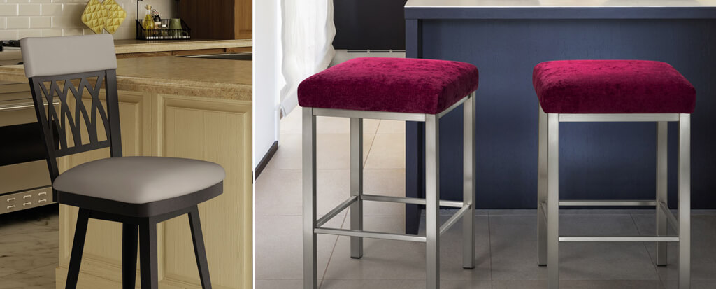 Featuring the Oxford stool by Amisco; Day stool by Trica