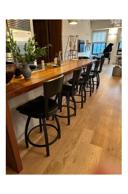 Holland's Voltaire Swivel Bar Stools in Customer Kitchen