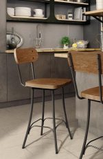 Amisco Bean Swivel Stool in Industrial Kitchen