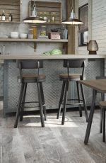 Amisco Lauren Swivel Stool in Rustic Modern Kitchen