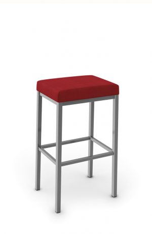 Amisco Bradley Non-Swivel Stool with Seat Cushion