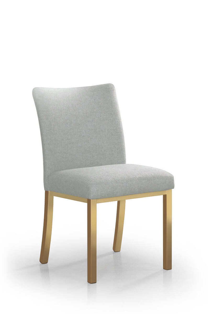 Trica's Biscaro Gold Dining Chair and Gray Fabric