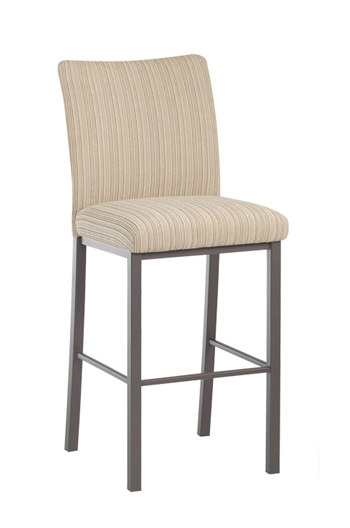 Trica Biscaro Metal Stool with Upholstered Seat and Back