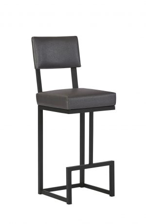 Wesley Allen's Dumas Modern Black Bar Stool with Sled Base