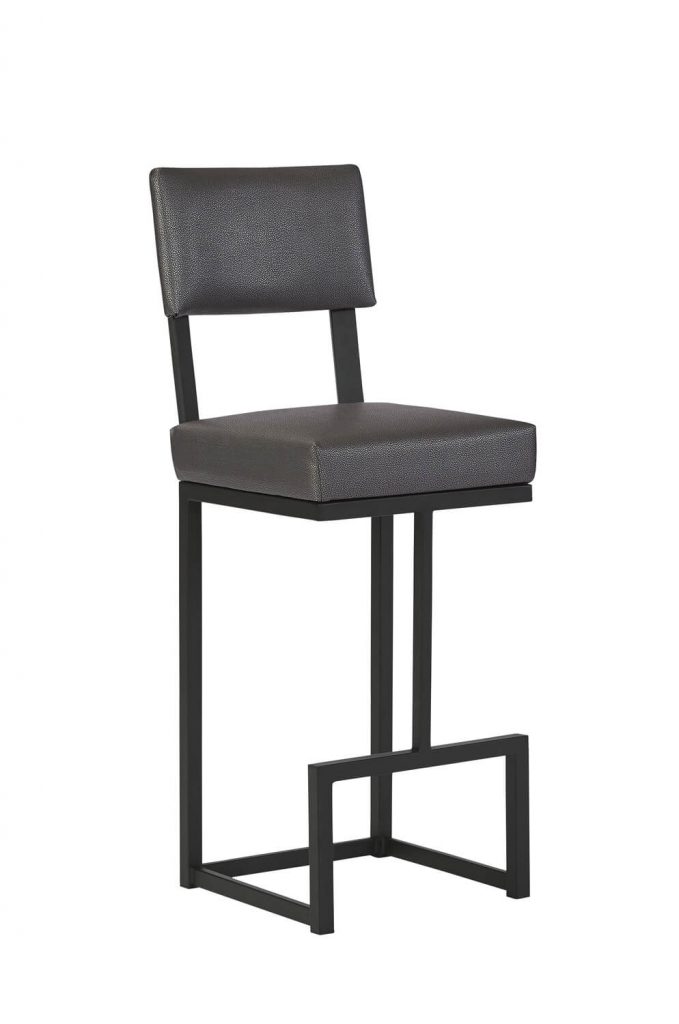 Wesley Allen's Dumas Modern Black Bar Stool with Sled Base