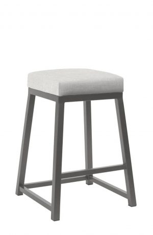 Wesley Allen's Riverton Gray Backless Bar Stool with Sled Base