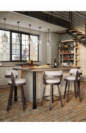 Amisco Russell Swivel Stool in Industrial Modern Kitchen