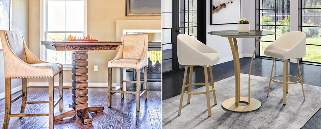 Pub tables shown in modern homes today