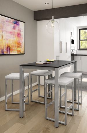 Amisco Aaron Backless Stool in a Modern Dining Area