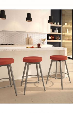 Amisco's Nox Nordic-Style Backless Swivel Stool