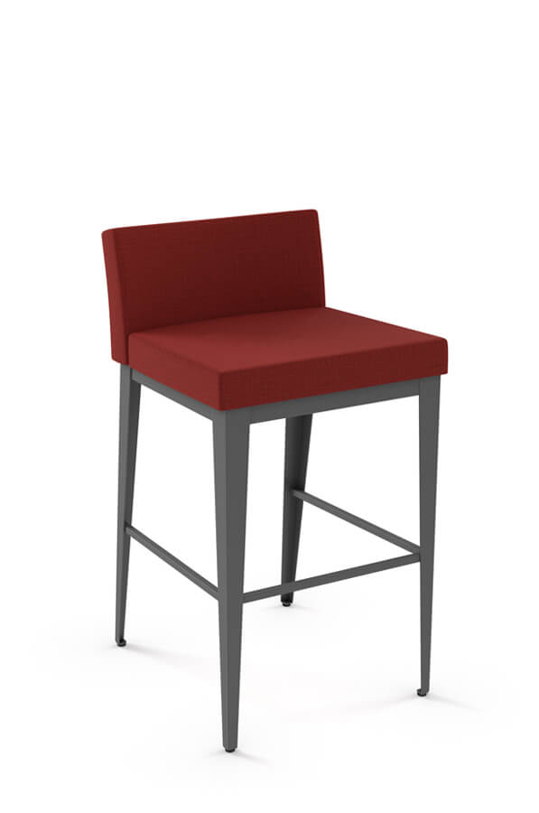 Amisco's Ethan XL Stationary Modern Upholstered Bar Stool with Low Back