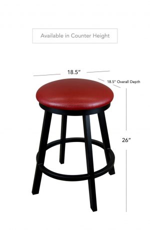 Wesley Allen's Edmonton Swivel Stool in Counter Height