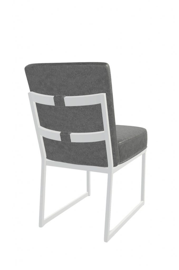 Wesley Allen's Marbury White Modern Dining Chair with Sled Base