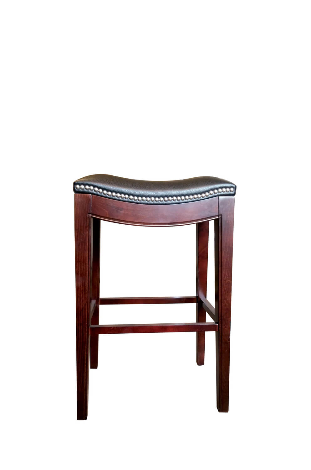 Holland's 3210 Wood Backless Bar Stool with Nailhead Trim