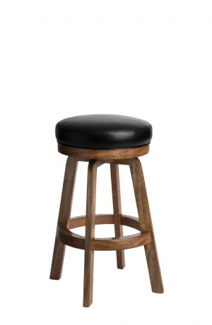 Darafeev's 965 Backless Wood Maple Swivel Bar Stool