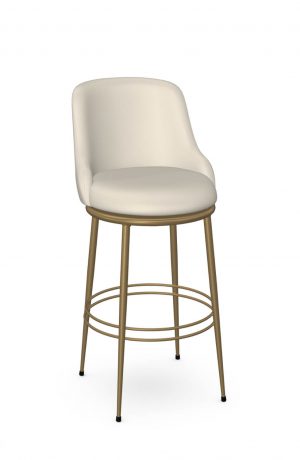 Amisco's Glenn Modern Gold Swivel Bar Stool with Back