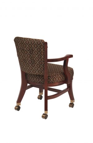 Darafeev's 960 Club Chair with Arms and Casters - Back View