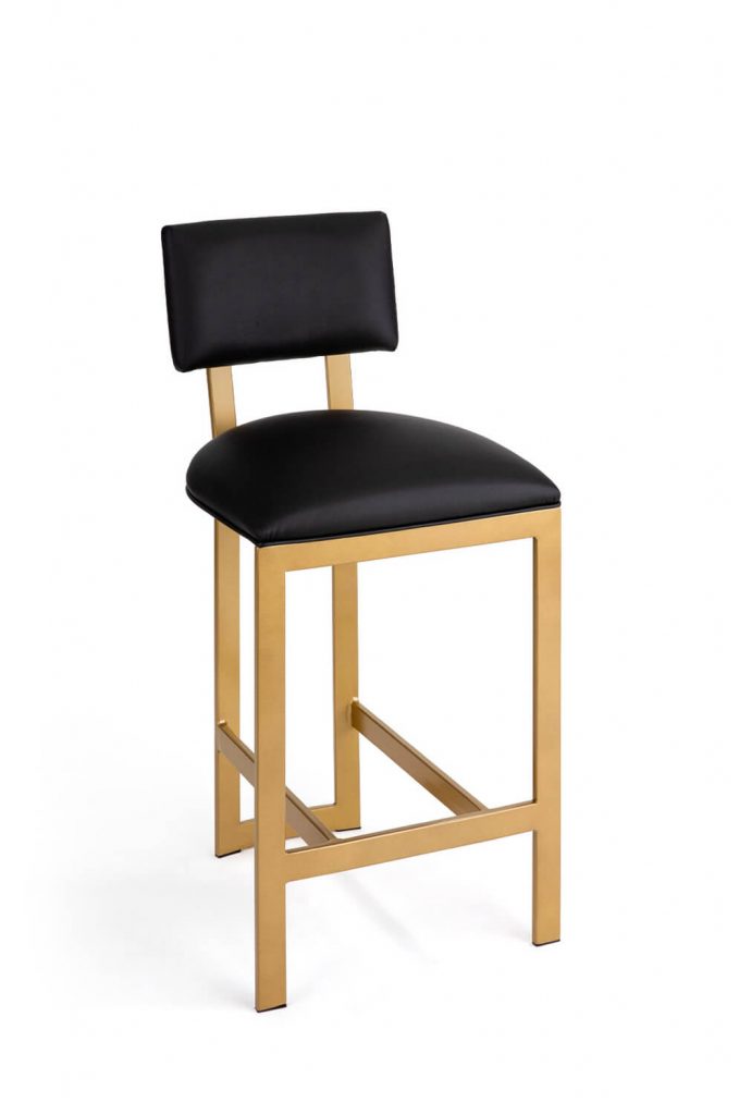 Wesley Allen's Nara Modern Gold and Black Bar Stool