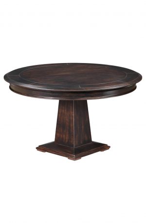 Darafeev's Dynasty Transitional Wood 2-in-1 Poker Dining Table in Dark Brown