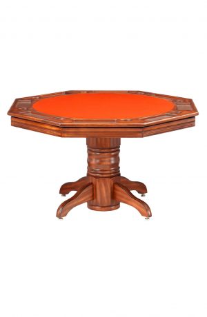 Darafeev's Riviera Traditional Wood Poker Dining Table with Felt