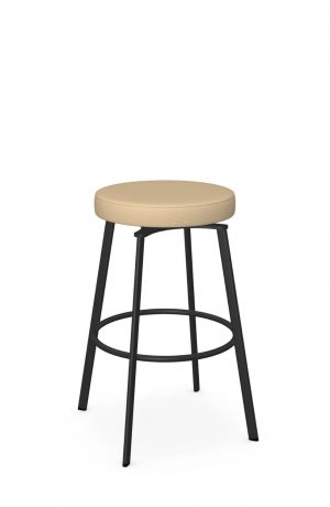 Amisco's Skyla Modern Backless Swivel Bar Stool with Round Seat Cushion