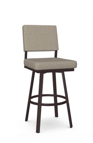 Amisco's Mathilde Swivel Upholstered Swivel Bar Stool with Back