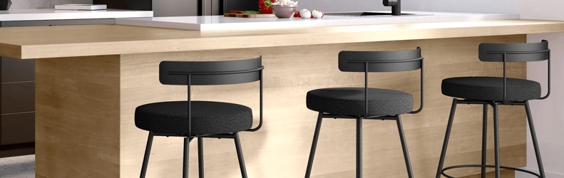 Amisco's Costa Black Bar Stools