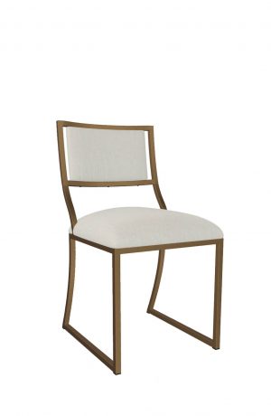 Wesley Allen's Ki Upholstered Modern Dining Chair in Bronze