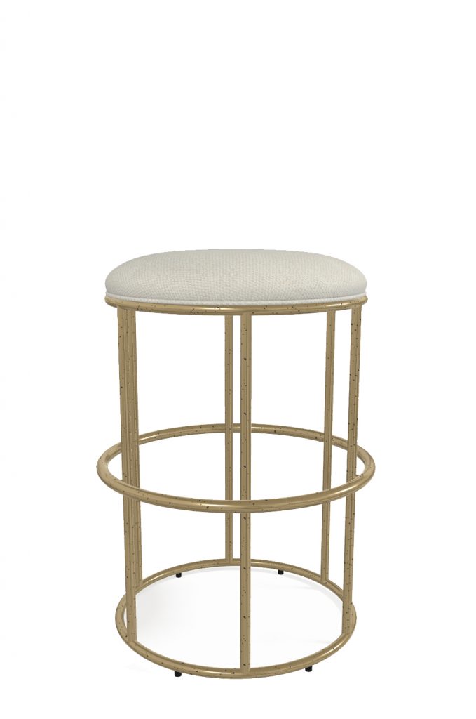 Wesley Allen's Nyx Modern Backless Bar Stool in Gold