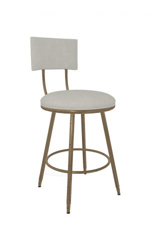 Wesley Allen's Rei Metal Swivel Bar Stool with Back