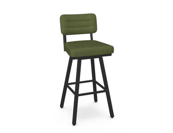 Dark green bar stool with back