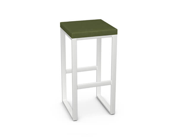 Green backless modern bar stool