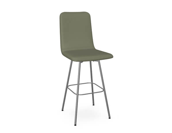 Sage green bar stool with back