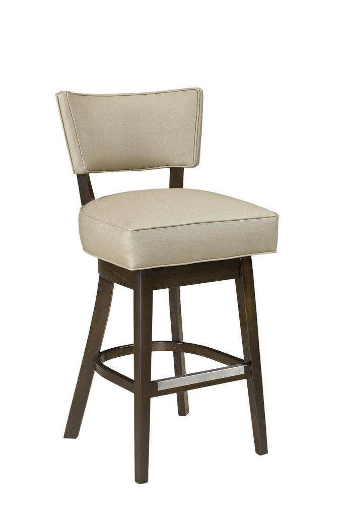 Style Upholstering #15-SWBS Swivel Wood Bar Stool with Back