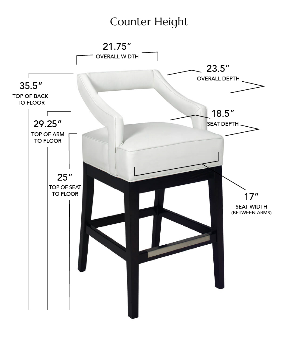 Style Upholstering's 185-SSB Counter Height Dimensions