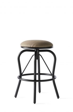 Mallin BS-010 M-Series Backless Outdoor Swivel Bar Stool