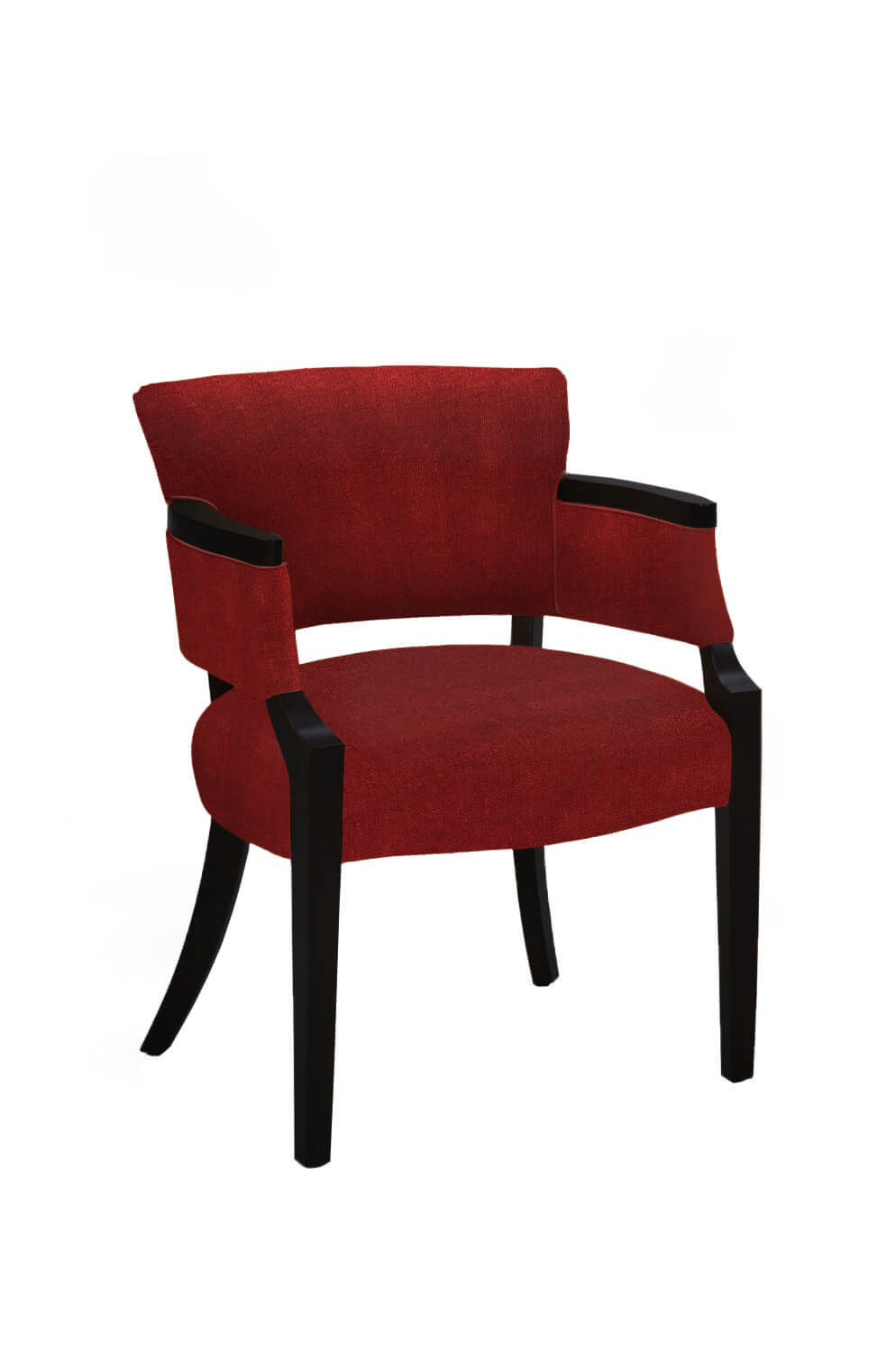 Style Upholstering's 6701 Red and Black Dining Arm Chair