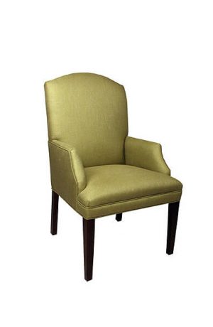 Style Upholstering #802A Modern Wood Upholstered Dining Arm Chair