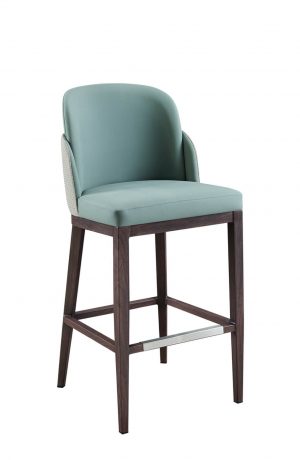 IH Seating - Serafina Aluminum Frame Modern Bar Stool with Upholstered Back