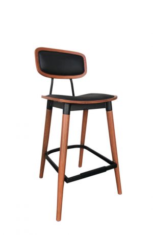 IH Seating - Ingrid Wood Grain industrial Bar Stool