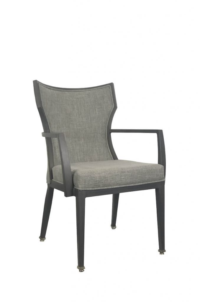 IH Seating Julian Gray Modern Dining Arm Chair