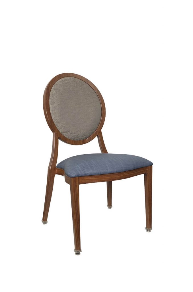 Leopold Classic Wood Grain Dining Chair with Oval Back - Commercial Grade