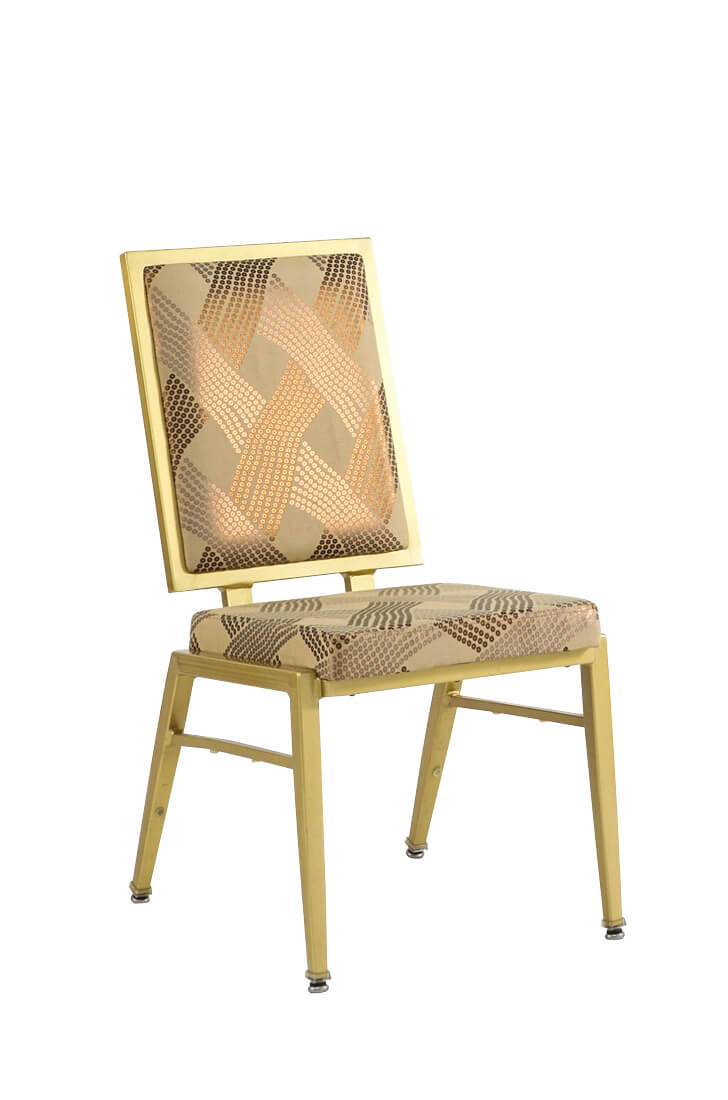 IH Seating Serendipity Modern Dining Side Chair - Stackable - in Gold - Front View