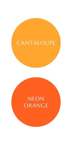 Cantaloupe and Neon Orange Colors