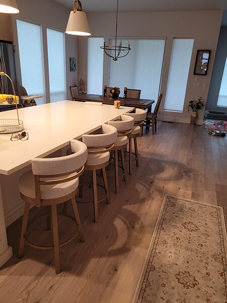 Ronny Swivel Bar Stools in Customer's Kitchen