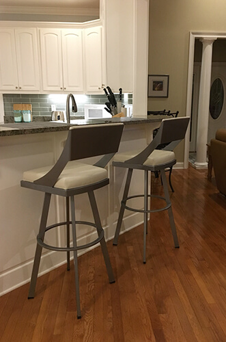 Most Popular Fame Swivel Bar Stools in Customer's Kitchen