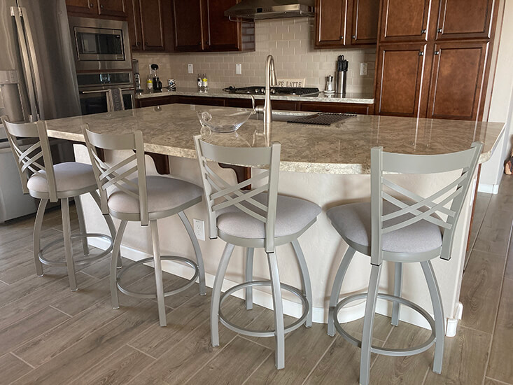 Most Popular Catalina Swivel Bar Stools in Customer's Kitchen