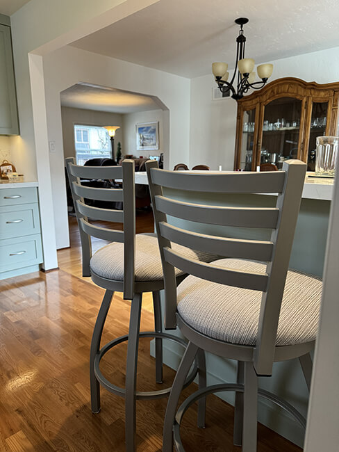 Most Popular Jackie Swivel Bar Stools in Customer's Kitchen