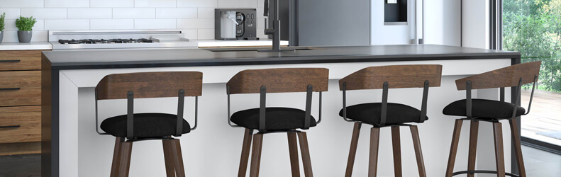 Featuring the Zao Bar Stools by Amisco