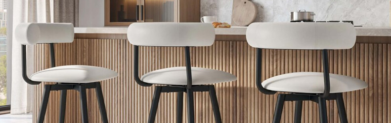 Featuring the Barbara Swivel Stools by Amisco